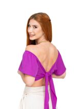 Blusa-Cropped-de-Amarrar-Manga-Curta-GENGIBRE-–-Roxo