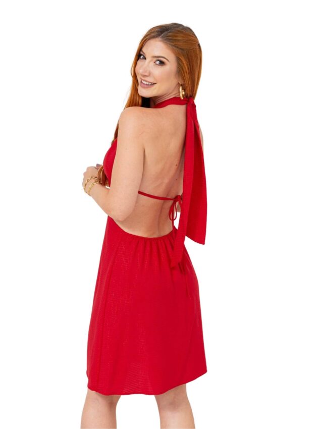 Vestido Curto Frente Única AURORA – Vermelho – Tamanho Único