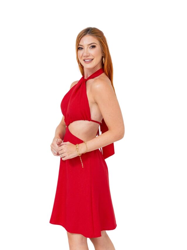 Vestido Curto Frente Única AURORA – Vermelho – Tamanho Único