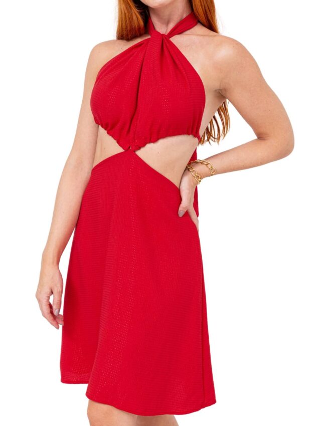 Vestido Curto Frente Única AURORA – Vermelho – Tamanho Único