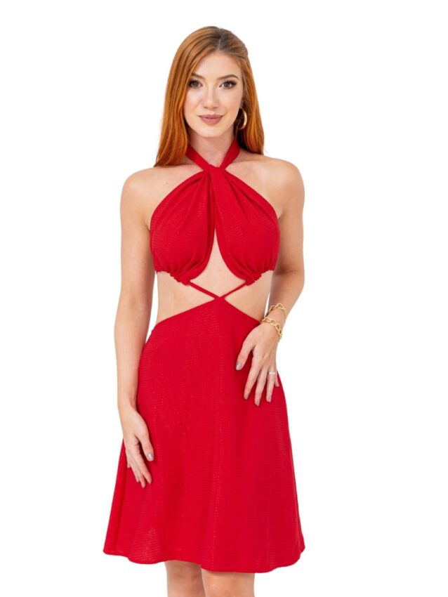 Vestido Curto Frente Única AURORA – Vermelho – Tamanho Único