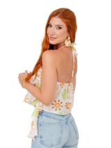 Blusa Cropped Frente Única Babados Laise BLISS – Branca (13)