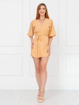 Vestido Curto Transpassado FLOR-DE-MAIO – Azul