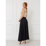 Blusa Cropped Top Alças Largas Decote Reto GIANNI Creme