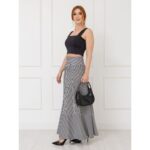 Blusa Cropped Top Alças Largas Decote Reto GIANNI Preta