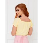 Blusa Manga Curta Ciganinha Air Flow CAJÚ Amarela