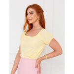 Blusa Manga Curta Ciganinha Air Flow CAJÚ Amarela