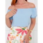 Blusa Manga Curta Ciganinha Air Flow CAJÚ Azul