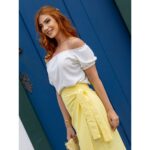 Blusa Manga Curta Ciganinha Air Flow CAJÚ Branca