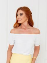 Blusa Manga Curta Ciganinha Air Flow CAJÚ Branca