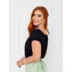 Blusa Manga Curta Ciganinha Air Flow CAJÚ Preta