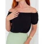 Blusa Manga Curta Ciganinha Air Flow CAJÚ Preta
