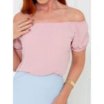 Blusa Manga Curta Ciganinha Air Flow CAJÚ Rosa