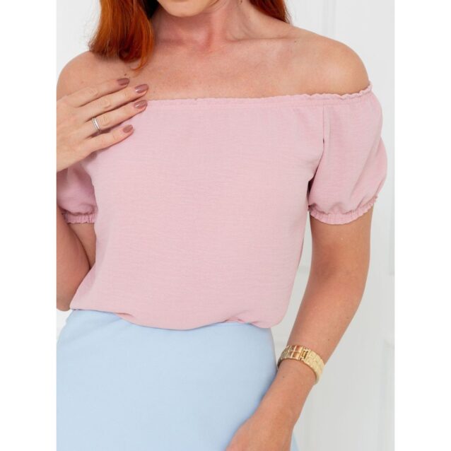 Blusa Manga Curta Ciganinha Air Flow CAJÚ Rosa