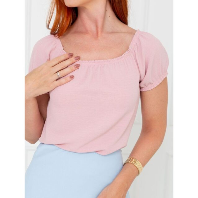 Blusa Manga Curta Ciganinha Air Flow CAJÚ Rosa