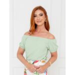 Blusa Manga Curta Ciganinha Air Flow CAJÚ Verde