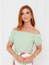 Blusa Manga Curta Ciganinha Air Flow CAJÚ Verde