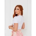 Blusa Manga Curta Transpassada GIORGIA Branca