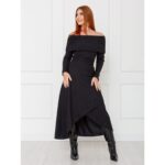 Blusa Manga Longa Ombro a Ombro Tweed BLAIR Preta