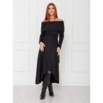 Blusa Manga Longa Ombro a Ombro Tweed BLAIR Preta