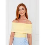 Blusa Ombro a Ombro Malha CAMÉLIA Amarela