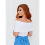 Blusa Ombro a Ombro Malha CAMÉLIA Branca
