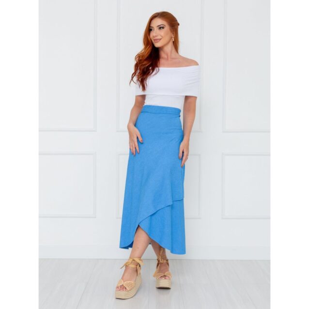 Blusa Ombro a Ombro Malha CAMÉLIA Branca