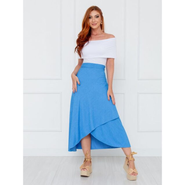 Blusa Ombro a Ombro Malha CAMÉLIA Branca