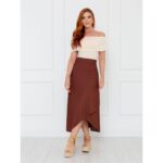 Blusa Ombro a Ombro Malha CAMÉLIA Creme