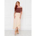 Blusa Ombro a Ombro Malha CAMÉLIA Marrom