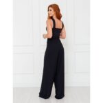 Calça Pantalona Transpassada Envelope VICTORIA Preta Tamanho Único