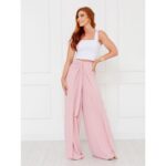 Calça Pantalona Transpassada Envelope VICTORIA Rosa Tamanho Único