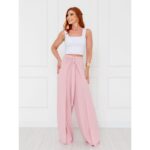 Calça Pantalona Transpassada Envelope VICTORIA Rosa Tamanho Único
