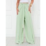 Calça Pantalona Transpassada Envelope VICTORIA Verde Claro Tamanho Único