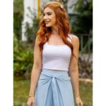 Calça Pantalona Transpassada Envelope VICTORIA Azul Tamanho Único