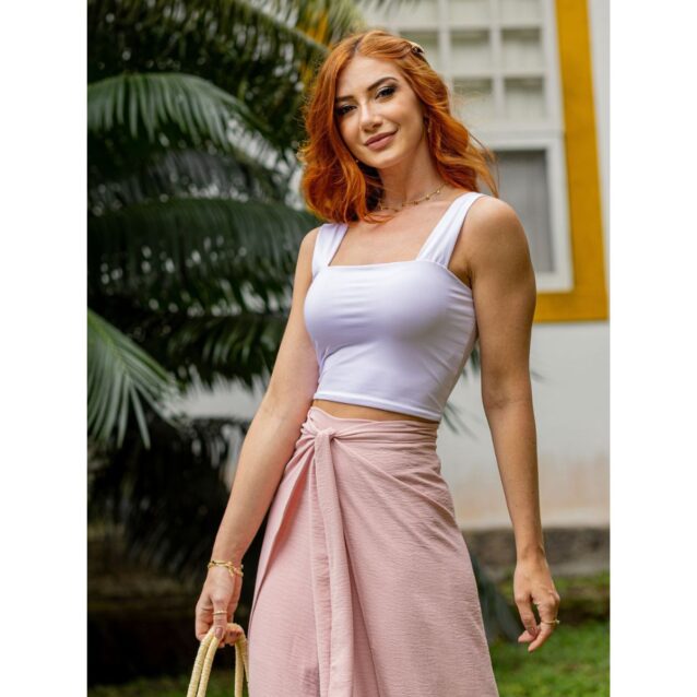 Calça Pantalona Transpassada Envelope VICTORIA Rosa Tamanho Único