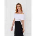 Saia Midi Envelope Transpassada Linho AURORA LINEN Preta
